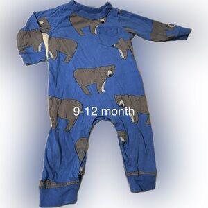 Tea Collection Blue Bear Print Bodysuit